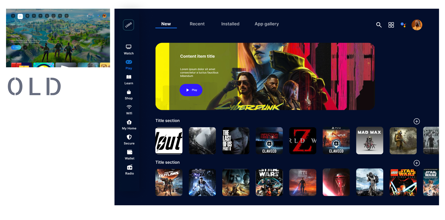 After & Before of Game page
