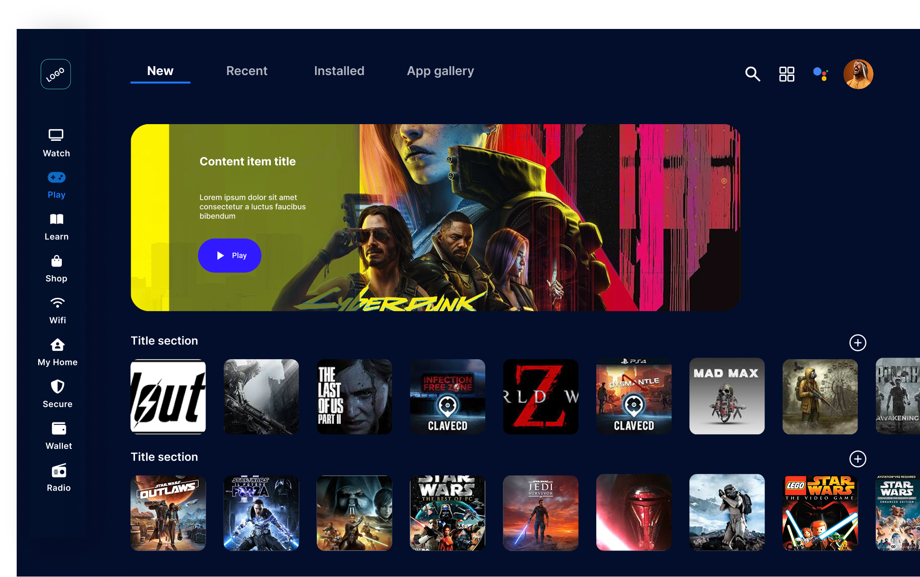 Resesign Game page