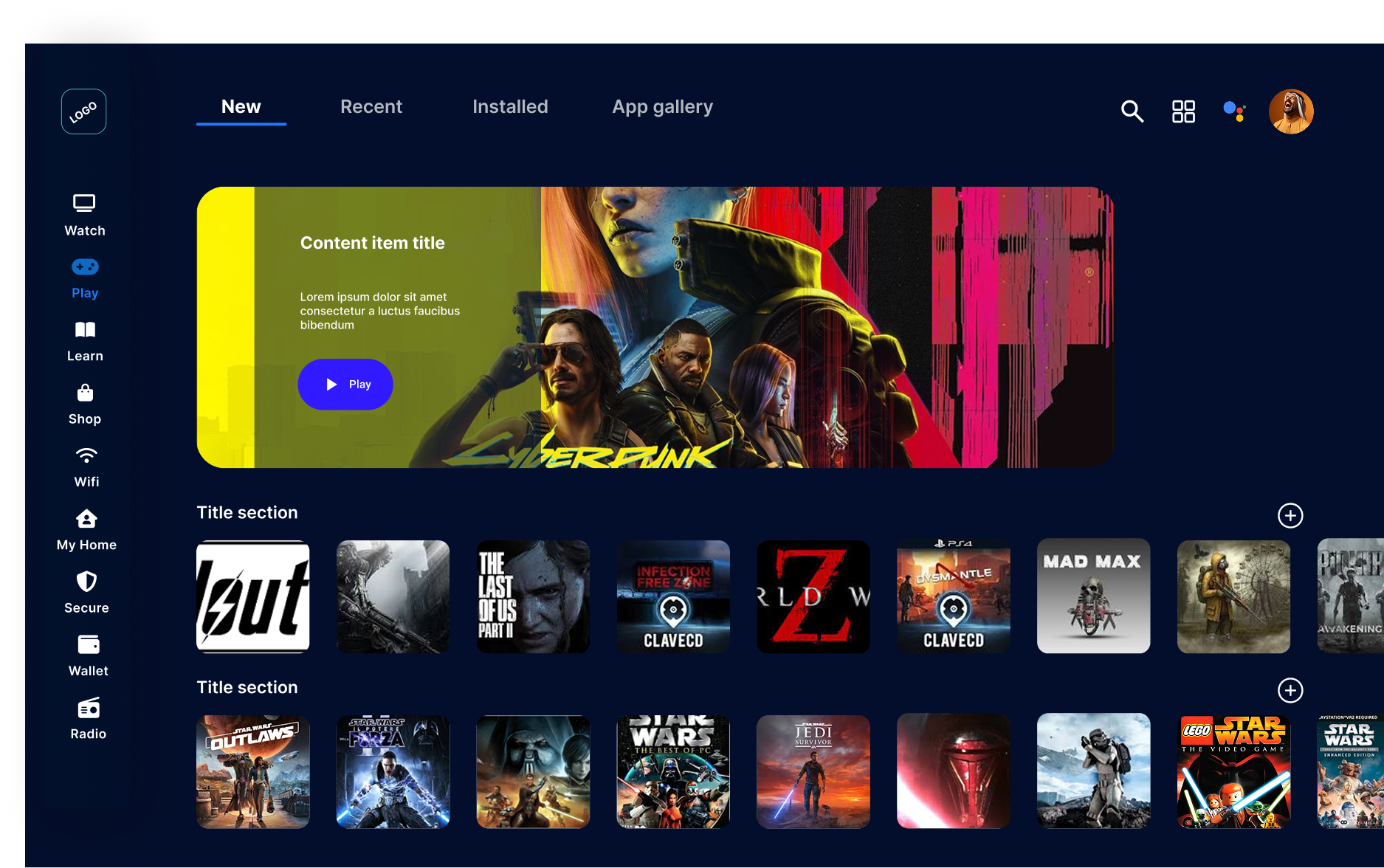 Resesign Game page